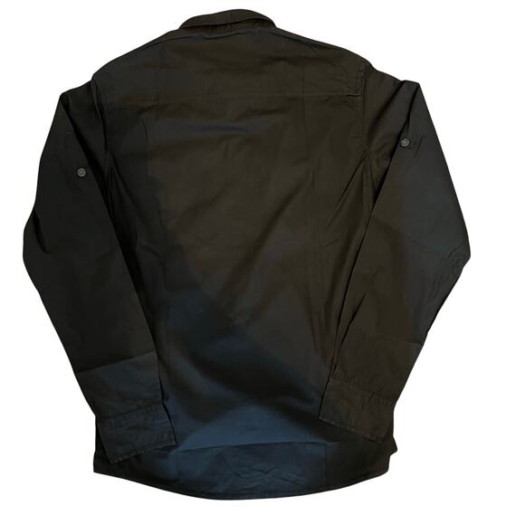 Scotch & Soda Black with White Trim Button Long Sleeve Cotton Size Large - Picture 2 of 6